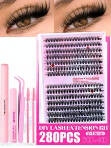 800/280 CÁI D Curl Cụm mi riêng lẻ Công suất cao 30D + 40D + 60D + 80D 9-16mm Cụm mi tự làm Dày hơn & Trông tự nhiên & Mỏng & Lâu trôi & Không thấm nước Lông mi giả riêng lẻ có thể tái sử dụng Bộ nối mi kèm dụng cụ trang điểm Liên kết và bịt kín & Tẩy mi & Nhíp mi & Cọ mi Để tự sử dụng tại nhà hoặc khi di chuyển Cho cuộc sống hàng ngày & Đám cưới & Tiệc tùng & Lễ hội âm nhạc & Ngày của Mẹ & Du lịch Bộ cụm mi, Lông mi, Lông mi, Lông mi giả - màu đen - Xem 11
