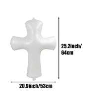 6szt. Balonów Foliowych W Kształcie Krzyża, Nadających Się Na Pierwszą Komunię, Dekoracje Na Przyjęcie Chrztu, Dekoracje Na Chrzest