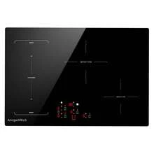 30 Inch Induction Cooktop - 4 Burner Built-In Electric Stove With Bridge-SYNC, Booster, Timer & Double Lock | 9000W 220-240V Hardwired, Black Glass Top - Black - View 12