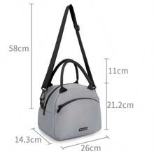 1 pezzo Borsa termica per il pranzo, borsa frigo per il pranzo a prova di perdite, contenitore per il pranzo riutilizzabile con tracolla regolabile, adatto per lavoro, scuola, picnic per uomini e donne
