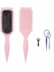 2025 新款卷发梳 – 男女适用防毛躁顺发卷发梳，无需拉扯即可打造完美卷发和波浪卷发的造型工具 - 彩色 - 查看 13