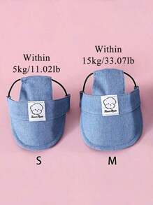 Adjustable Summer Dog Hat With Ear Holes, Breathable Polyester Baseball Cap For Small To Medium Dogs, Sun Protection Outdoor Hiking Pet Accessory