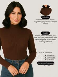 Cacharrel Women's Blouse Long Sleeve Ribbed Collar Cotton Simple Casual Night Home Daily Street Autumn Winter - 咖啡棕 - 查看 2