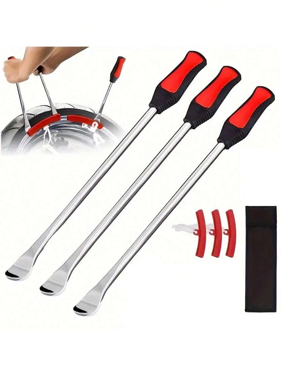 Car Tire Lever Pneumatic Change Tools Wheel Rim Protector Tyre Replacement Professional Repair Kit Auto Motorcycle Accessories - Burgundy - View 1