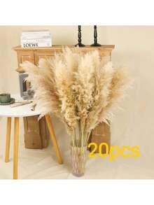 9 件/18 件波西米亚风格蒲苇人造植物、婚礼装饰和布置、家居装饰、干花假花、大落地花瓶、摄影道具；适用于卧室、派对、办公室、节日装饰；家居装饰美学、感恩节礼物生日毕业、秋季装饰、秋季