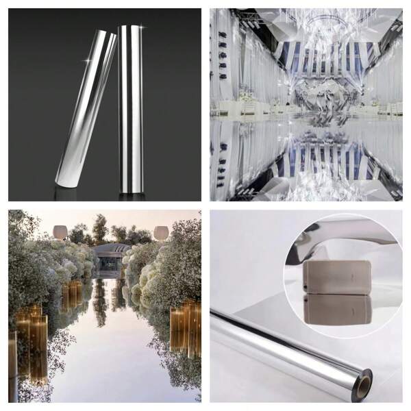 10m*1m 0,12mm Dicke Silber Spiegel Teppich-Läufer Spiegel Fußboden Teppich für Partys, Geburtstage, Bankette, Restaurant Dekoration