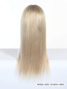 real me. 9x6 Wear Go Glueless Wig Balayage 27/613 Gray Straight Human Hair Wig Pre Cut Lace 180% Density 100% Human Hair Wigs For Women - S27/613 - View 4