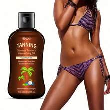 100ml/3.38fl.Oz Hllozzi Sunless Tanning Cream, Moisturizing And Hydrating For Indoor And Outdoor Use, Nourish Skin, Self Tanner, Non-Greasy, Convenient Travel Size With Flip Cap/Sprayer, Perfect Gift Set - Multicolor - View 12