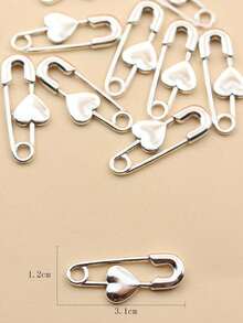 10/20 件简约合金回形针、爱心别针吊坠、手工 DIY 耳环、项链、钥匙扣、流行珠宝制作时尚配饰材料