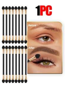 40 piezas Aplicadores de esponja para sombras de ojos de doble cara, pinceles para maquillaje de sombras de ojos - Multicolor - Ver 10