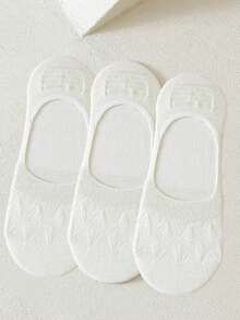 1/3/5/6双女款糖果色黑白纯色波西米亚风网眼防滑不掉跟透气针织面料日系学院风船袜隐形袜春夏百搭居家聚会通勤运动节日礼物。（无纸卡） - 彩色 - 查看 13