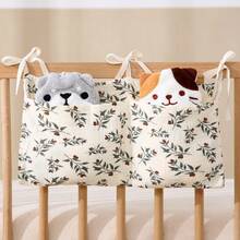 2 口袋悬挂式床边婴儿尿布收纳袋，婴儿床储物袋，床边储物袋，2 口袋悬挂式床边尿布收纳袋，适用于婴儿车