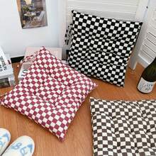 1 Stück Polyester Stuhlkissen, Stoff, geeignet für Garten, Esszimmer und Bürostühle, waschbares quadratisches Sitzkissen mit Bändern Sitzkissen Stuhlkissen Kissen für Gaming Stuhl