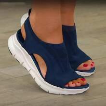 Zapatos de mujer, zapatos casuales de arena y deportivos, cuña de arena para playa, plataforma romana de arena, verano 2024