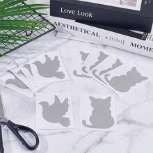 5/10pcs Door Window Screen Repair Patch Set, Sliding Pet Mesh Screen Door Repair Patches, Strong Adhesive Screen Repair Stickers For Repair Holes Tearing(Cat Bird Pattern)