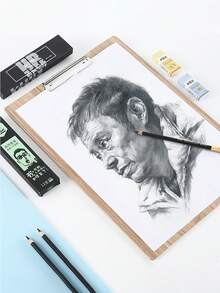 1pc Thickened Waterproof 8k Color Sketching Clip, Children's Drawing Clip, Sketching And Life Drawing Black Board With Fabric Texture. Applicable To: Outdoor Sketching For Art Students, Students' Drawing Of Classroom Homework, Teachers' Drawing Of Lesson Plans, Document Storage, And Outdoor Quick Sketching