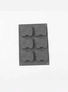 6 Stück/Set Braune Silikon Kuh-förmige Kuchenformen, hitzebeständige Backformen, Kuh-förmige Süßigkeiten- und Schokoladenformen für DIY Tortendekoration