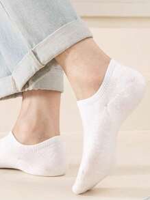 1/5/10 pares de calcetines tobilleros blancos de talla grande para hombres, calcetines delgados y casuales para barco para verano, viajes y vacaciones