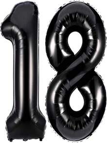 40 Inch Large 18th Birthday Number Balloon Candy Color 21st Birthday Number Balloon 1 Free Accessory 18th Birthday, 21st Birthday Party Decoration Scene Arrangement 18th 21st Photo Props - 18th Birthday - View 13