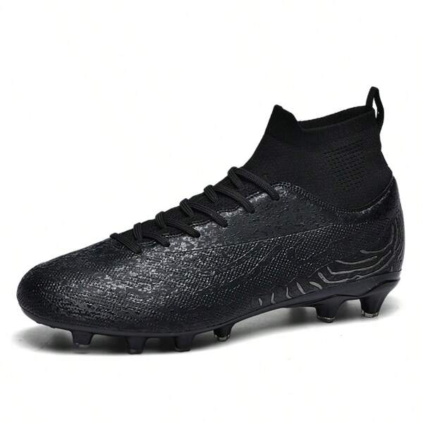 (Talla: 32-46) Tacos de fútbol/béisbol/fútbol, zapatos deportivos para exteriores, tachuelas TF para hombres y mujeres, adecuados para estudiantes y adultos, tacos largos para césped artificial y natural AG, antideslizantes y duraderos, cómodas zapatillas de fútbol profesional de caña alta, apropiadas para jóvenes, Liga de Campeones y Copa del Mundo