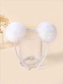1pc Girls Pompom Decor Cute Headband For Party