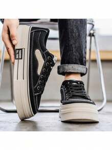 2025 Plus Size Men's Casual Canvas Sneakers, Skateboard Shoes, Versatile With Jeans Or Sports Pants
