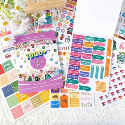 1700pcs Planner Sticker For Festivals And Scheduling, Memo And Note Sticker,Pink Year Month Day Plan Sticker,Holiday Marking/Recording, Polka Dot Stickers, Seasonal Stickers, Convenience Reminder Stickers, For Scrapbooking, Journaling, Phone Case And Luggage Decoration, By Setting Specific Plans,Manage Time, Improve Efficiency, Enhance Self-Discipline, And Ultimately Realize Your Dreams And Goals.,School Supplies,Back To School