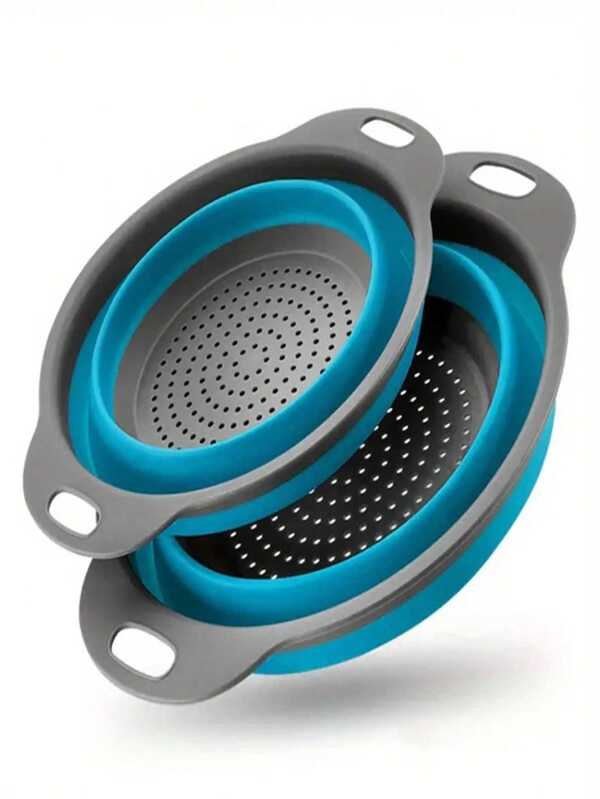 1pc Collapsible Kitchen Vegetable Washing Colander, Portable Outdoor Camping Drainage Basket