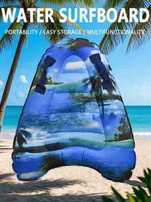 Inflatable Surfboard, Portable Paddleboard, Adults Water Swimming Learning Lightweight Sea Surfing Boarding, Beach Essentials, Beach Accessories, Pool Float - View 2