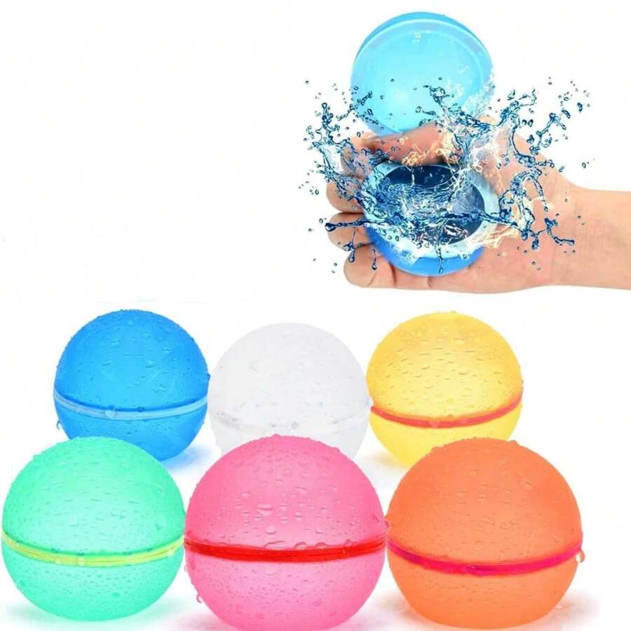 10pcs/Set Sophisticated Refillable Silicone Squeeze Balls, Suitable For Party, Beach, Vacation, Perfect Gift - Multicolor - View 1