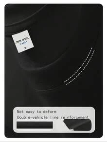 Fashion Apparel Men's Heavyweight 100% Cotton T-Shirt - Loose Street Style Simple Daily Essential Shirt, Suitable For Both Casual And Formal Outfits - Machine Washable Wide Fit Round Neck Short Sleeve Top, Versatile Classic Style, Durable Comfortable Design, Urban Style Classic Versatile - 黑色 - 查看 4