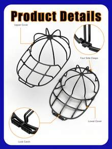 One Piece Plastic Baseball Cap Cleaner, Space Saving DIY Folding Black/White Cap Rack For Washing Machine, Baseball Cap Cleaner, Removable High Quality Baseball Cap Cleaning Rack, Keeps Its Shape Hat Washing Bag Hat Wash Bag Laundry Bag Anti-Distortion Washer Hat Convenient Wash Bag Machine Washable Mesh Pocket For Home Use - Multicolor - View 4