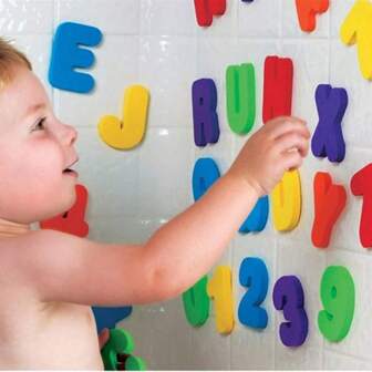 Foam Alphabet Toy, 36pcs Soft Foam Floating Bath Tub Alphabet And Number Set | Educational Waterproof Letters And Numbers Toy | Toddler Bath Toy