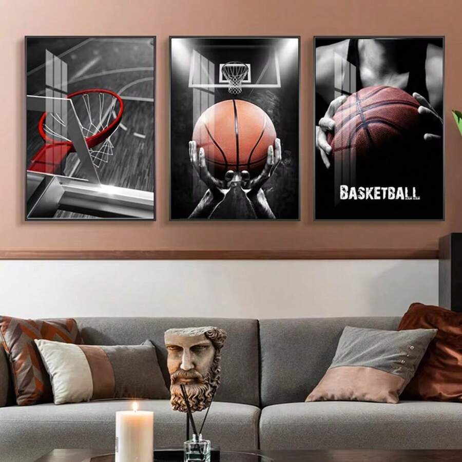 1 peça/3 peças pôsteres de arte de parede moldura opcional pôsteres de tela de estrela de basquete vintage e impressões de atleta moderno arte de parede quarto de menino decoração de casa presentes
