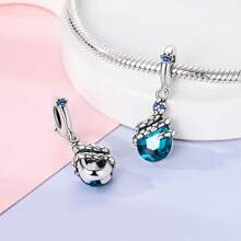 1 Stück mystische Serie Silber farbiges Emaille Charm original Armband Halskette DIY Herstellung Perlen Anhänger, ideal für kosmische Partys, astrologie-bezogene Veranstaltungen und tägliches Schmuckdesign - Unisex