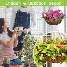 1 pièce de remplacement de doublure ronde en coco, doublures rondes pour paniers suspendus, doublures en fibre de noix de coco, pour paniers suspendus, pots de fleurs et de légumes de jardin, boîtes de fenêtre, clôtures, terrasses