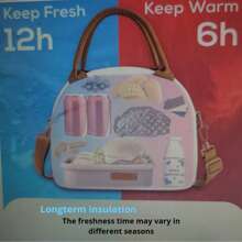 1 pezzo Borsa termica per il pranzo, borsa frigo per il pranzo a prova di perdite, contenitore per il pranzo riutilizzabile con tracolla regolabile, adatto per lavoro, scuola, picnic per uomini e donne