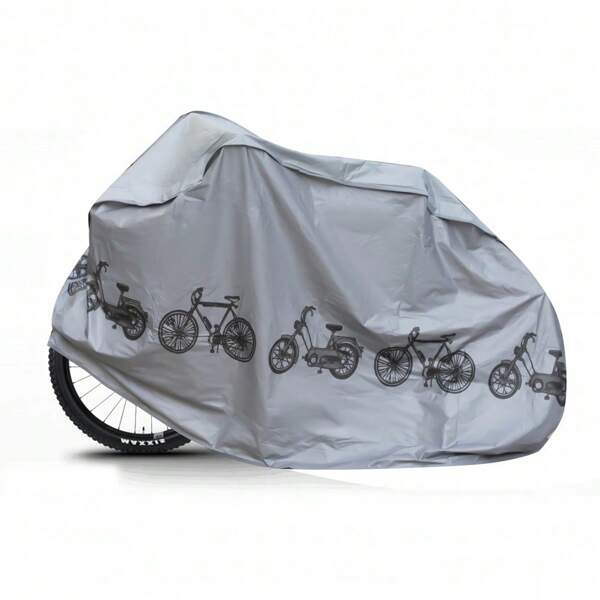 2pcs 3D Bike Cover - Waterproof PEVA Material With UV Protection & Ventilation Design, Universal Fit For Motorcycles/E-Scooters - For Outdoor Parking, Rain Protection, Long-Term Sunscreen - Motorcycle Rain Cover - Electric Scooter Accessories - Weatherproof Vehicle Protector - Commuter Essentials - All-Season Bike Shelter