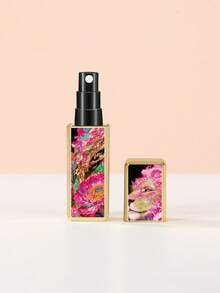 1个新款方形油画系列5ML香水补充瓶，便携式旅行底部直充瓶，旅行补充瓶，多种规格印刷图案可供选择，香水雾化瓶，可重复使用填充