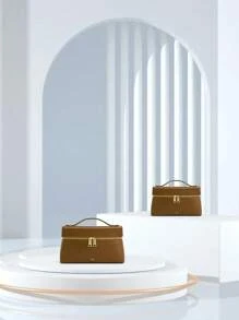 Geantă în stil retro la modă, portabilă, simplă, versatilă, pe umăr, potrivită pentru munca de birou, călătorie de afaceri, navetă, în aer liber pentru femei, în formă de cutie