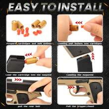 Kit de carcasas y balas blandas, accesorios reutilizables para diversión llena de acción - Ajuste perfecto para múltiples pistolas de juguete, duradero y seguro