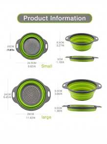 1pc Collapsible Kitchen Vegetable Washing Colander, Portable Outdoor Camping Drainage Basket