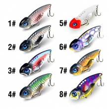 8Pcs Metal VIB Lure 7g 10g 15g 20g Sinking Casting Lure 3D Printing Spoon Spinner Balancer Jig High Sensitivity Artificial Hard Bait For Bass/Perch/Trout