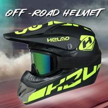 AD 1 szt. kask motocyklowy/terenowy, kask ochronny na rower elektryczny/rower, całoroczna czapka do jazdy górskiej/zjazdowej, unisex