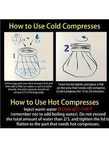 1/2个可重复使用的冰袋，冷热两用，热水袋，适合成人使用，适用于受伤、放松、拔智齿、哺乳期和眼疲劳。颜色随机。