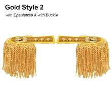 1 Paar Schulterstück Epauletten Brosche Bord Multifunktionale Quaste Fransen Epauletten für Trommel Horn Band Jacken Mäntel Epaulette