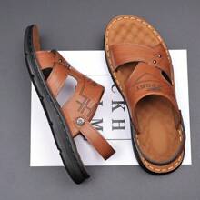 Handmade Stitched Summer Breathable Men's Beach Sandals & Slippers, Dual-Purpose