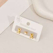3 piezas Pendientes de mujer, de acero inoxidable, con diseño de murciélago, aptos para uso diario, pendientes de moda simple con diseño animal, regalo para festivales de mujer