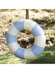 1pc Kids Thickened PVC Anti-Flip Life Buoy, Fashion Retro Stripe, Swimming Pool Inflatable Armpit Swim Ring For Beginner Boys Girls, Summer - Multicolor - View 9