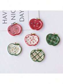 10 piezas Botones decorativos con forma de manzana linda, accesorio decorativo para el cabello, zapatos, ropa